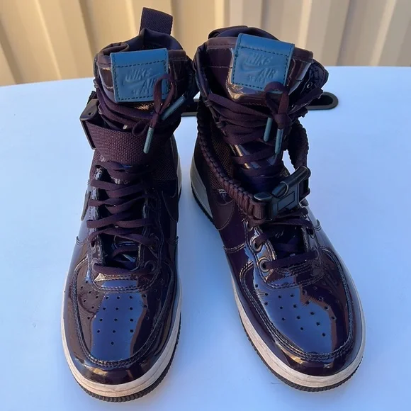 Nike Air SF AF 1 Purple Shoes AU 7, ER 38, cm 24 | As-is Missing 2 Belts Accesor - Picture 11 of 16